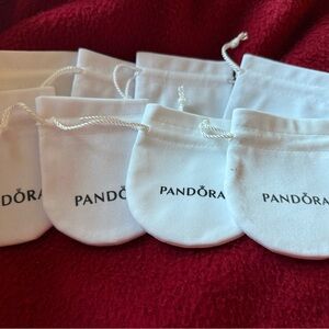 Pandora White Drawstring Pouches